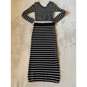 Freshmen 1996 Striped Knit Set‎ - Top and Skirt - Matching Set - Size S